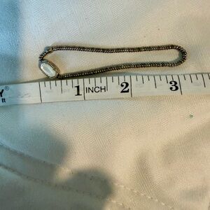 Silver Beaded Bracelet, stretch band